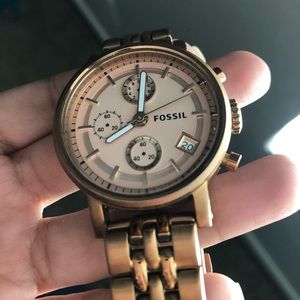 Fossil gold watch